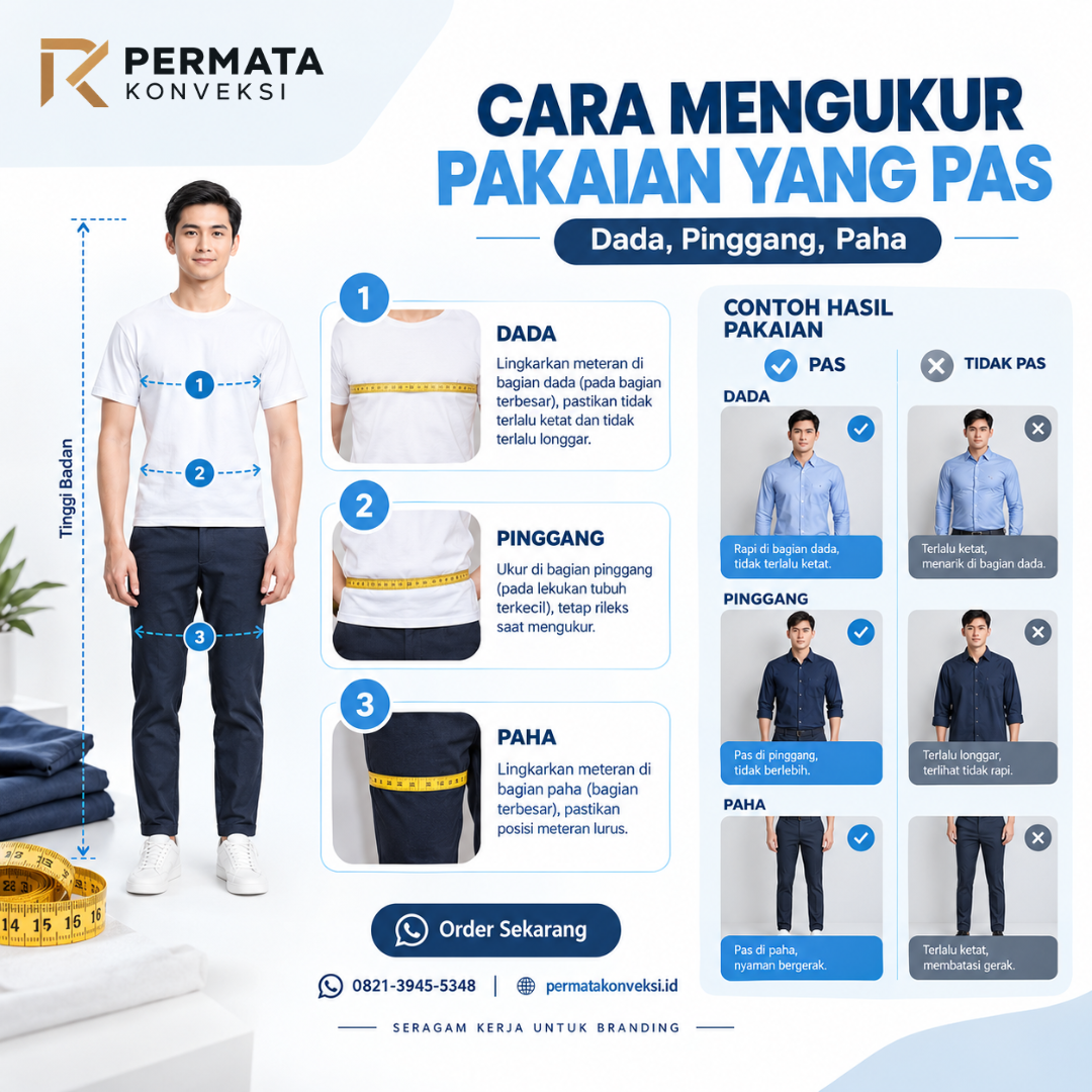 Cara Mengukur Pakaian yang Pas untuk Badan dan Pentingnya