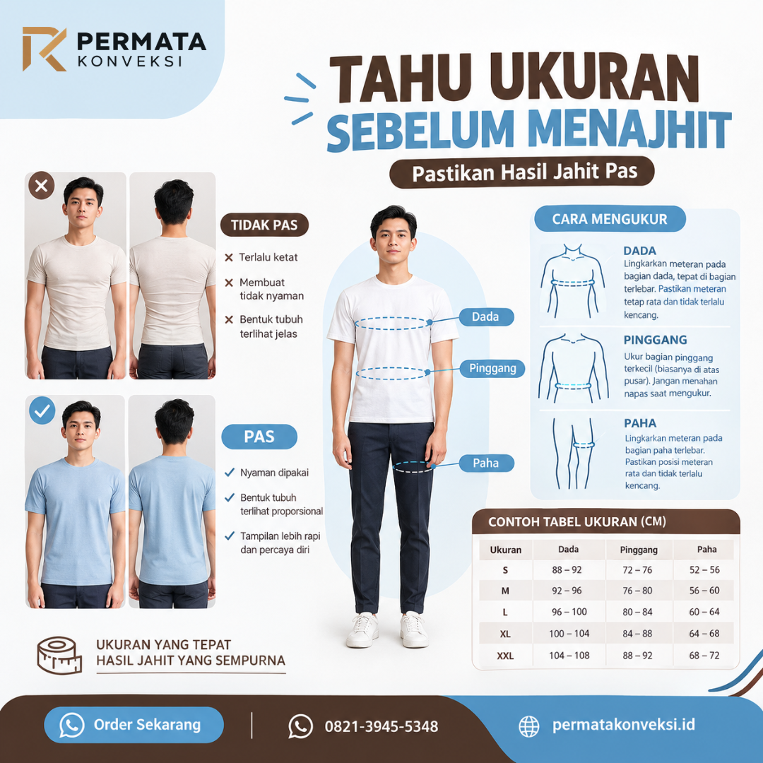 Mengapa Penting Mengetahui Ukuran Pakaian sebelum Menjahit?